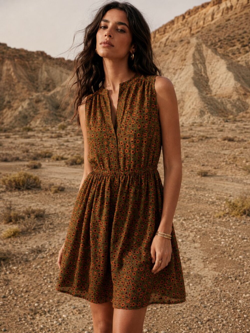 Q.Mack Floral Sleeveless Dress – Size XS